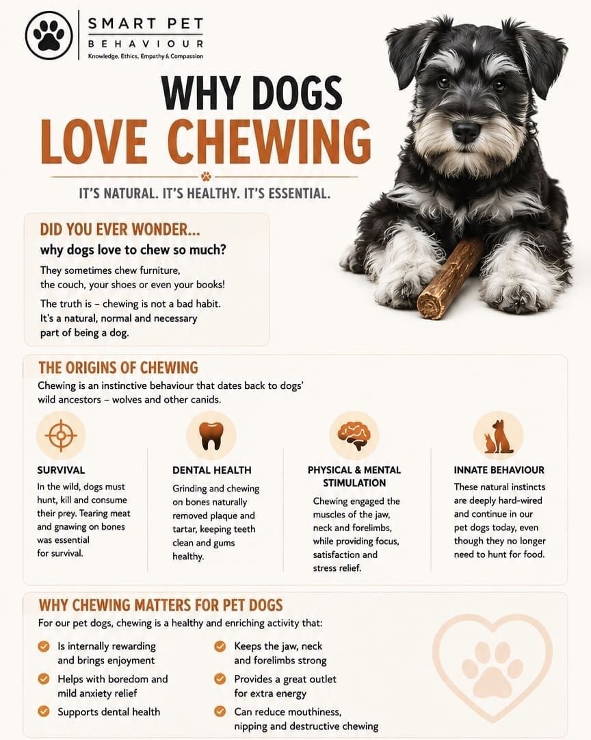 miniature schnauzers chewing