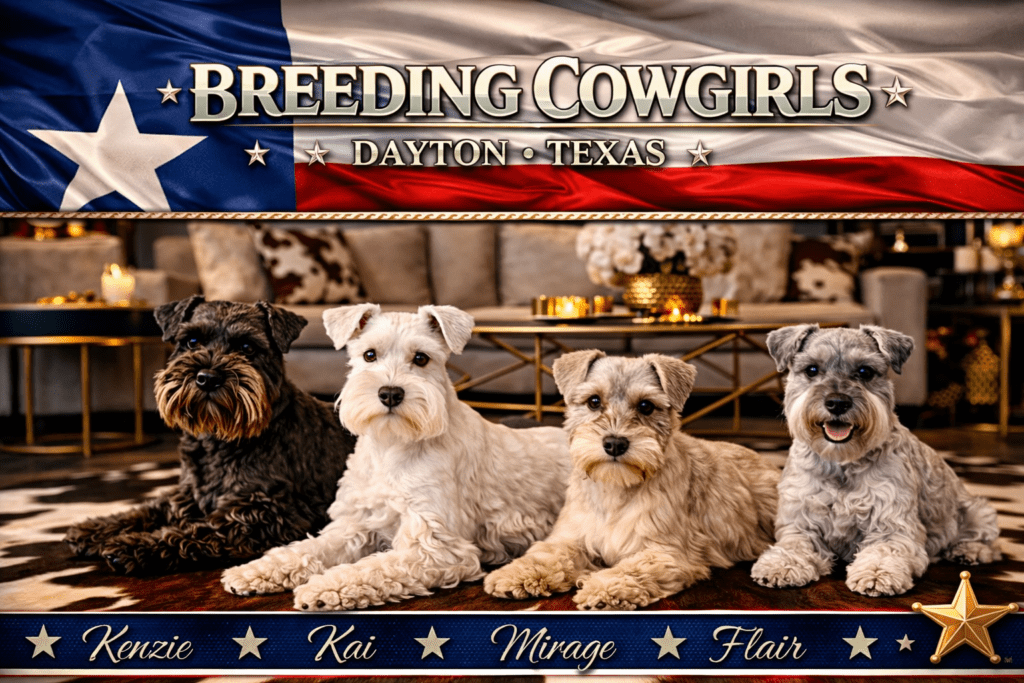 Breeding female schnauzer in houston, TX